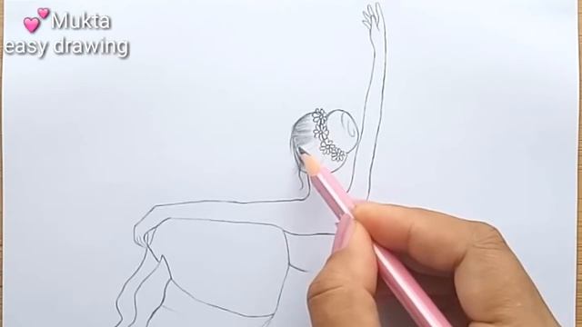 How to draw a Dancing girl with pencil sketch / Easy way to draw a Dancing Girls смотреть онлайн