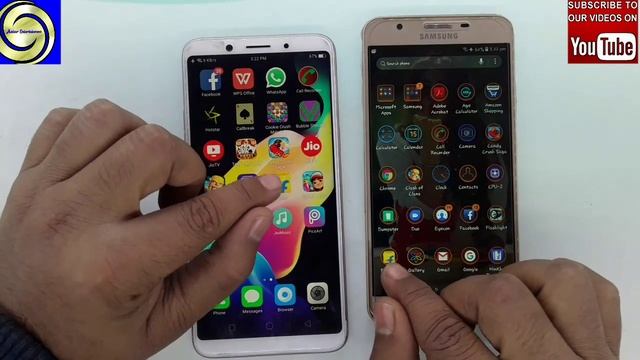 Oppo F5 vs Samsung Galaxy J7 prime speed test comparison смотреть онлайн