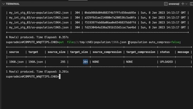 #03 | Load JSON Using SnowSQL To Internal Stages | Snowflake JSON Tutorial смотреть онлайн