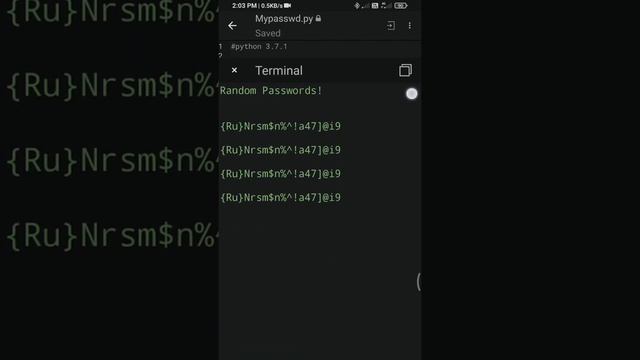 python Strong Random Password in Moblie DcoderApp❤part 20❤ смотреть онлайн