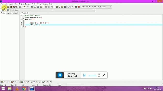 for loop to print 10 numbers in Descending order смотреть онлайн