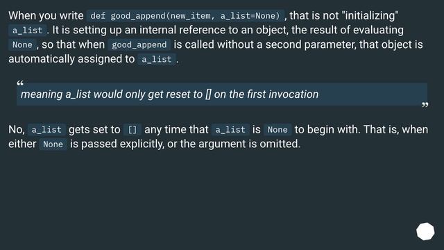 Why does using `arg=None` fix Python's mutable default argument issue? смотреть онлайн