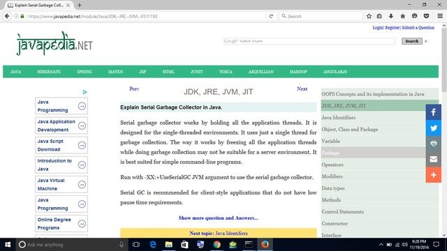 Explain Serial Garbage Collector in Java.
| javapedia.net смотреть онлайн