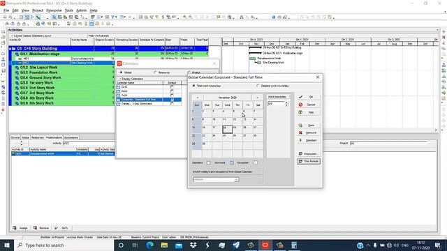 Primavera Learning: How to set up the calendar || Software | Parag Pal смотреть онлайн
