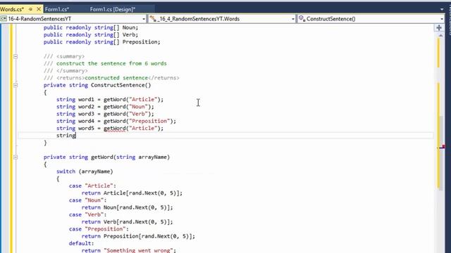 C# 16.4: Random Sentences and Story Writer (C# OOP, C# Strings, C# Arrays) смотреть онлайн