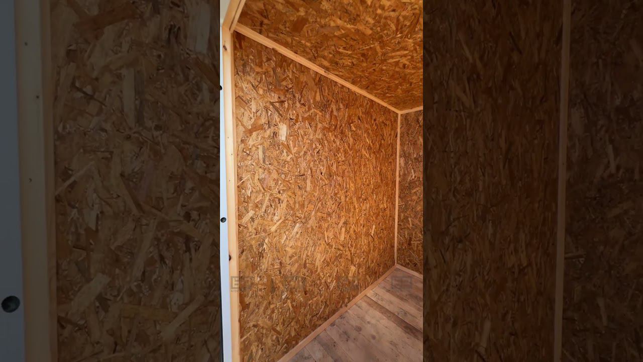 Бытовка БК-1А в синем профлисте с противопожарной дверью смотреть онлайн