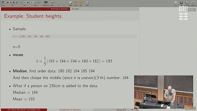 Lec 1 | Statistics - Mean and Median (Part 5/9) смотреть онлайн
