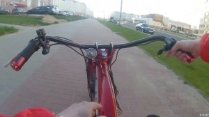 Самодельный электро чоппер. Покатушки. Homemade electric motorcycle. City trip