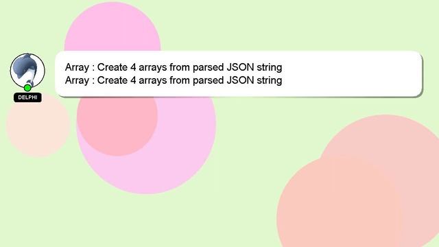 Array : Create 4 arrays from parsed JSON string смотреть онлайн