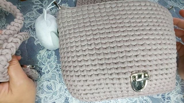 Обзор сумки из трикотажной пряжи после стирки