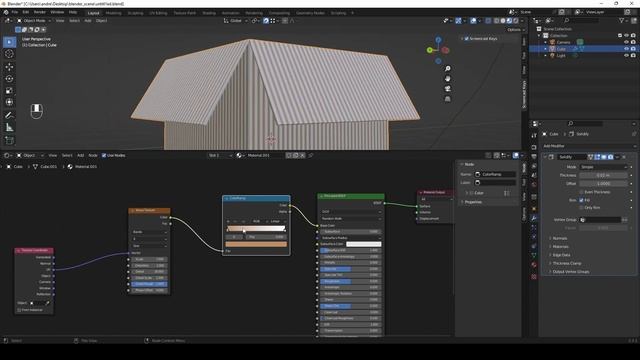 [Blender] Процедурный материал картона смотреть онлайн