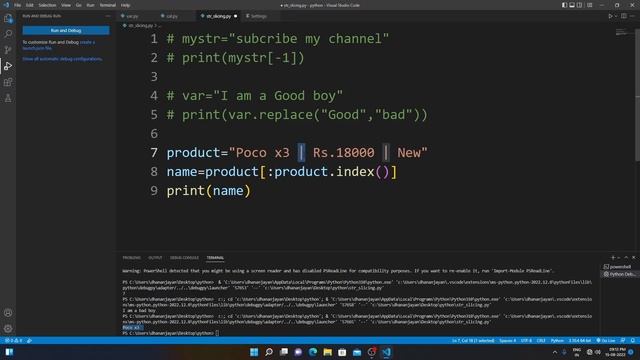 #8 String Slicing || part 2 || python tutorials || learn with dj смотреть онлайн