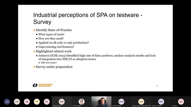 Lunch seminar: Checking the Checkers – Empirical Evaluation of Static Analysis Tools on Testware смотреть онлайн