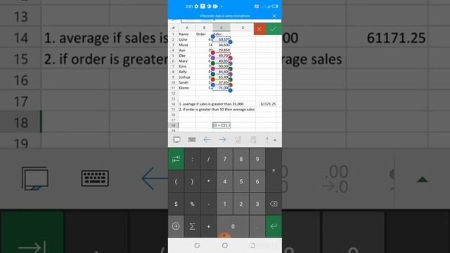 How To Use The Excel AVERAGEIF Function on Excel Mobile Application смотреть онлайн