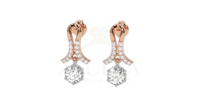 Nova-18KT Gold and 0.39 Carat Diamond Earrings смотреть онлайн