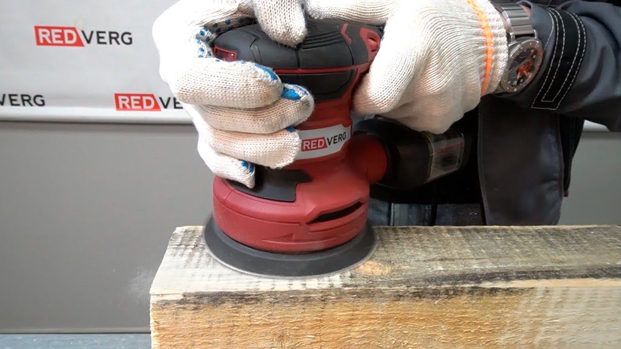 Эксцентриковая шлифмашина с регулировкой частоты колебаний REDVERG RD-OS35-125 смотреть онлайн