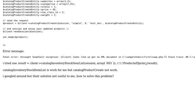 Magento: Fatal error: Uncaught SoapFault exception: [Client] looks like we got no XML document смотреть онлайн