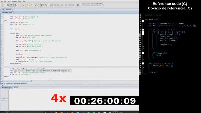 Implementing Bubble Sort in Assembly on MIPS MARS Simulator For First Time (Timelapse 4x-acelerated смотреть онлайн