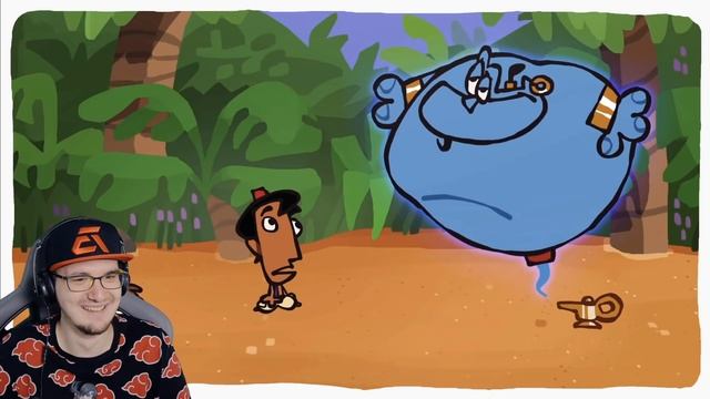АЛАДИН ► НАСТОЯЩАЯ ВЕРСИЯ ( The Ultimate ''Aladdin'' Recap Cartoon ) | Реакция смотреть онлайн