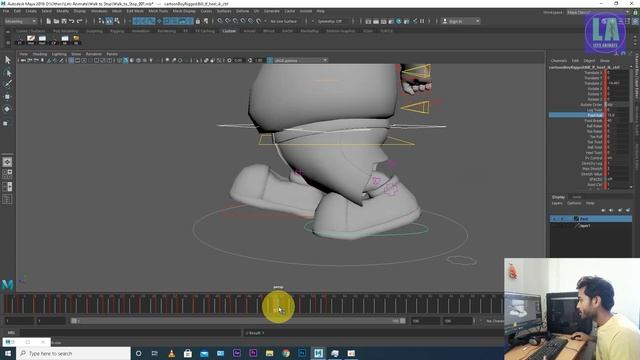 Walk to Stop Progressive Walk Cycle Animation Tutorial - Maya Software смотреть онлайн