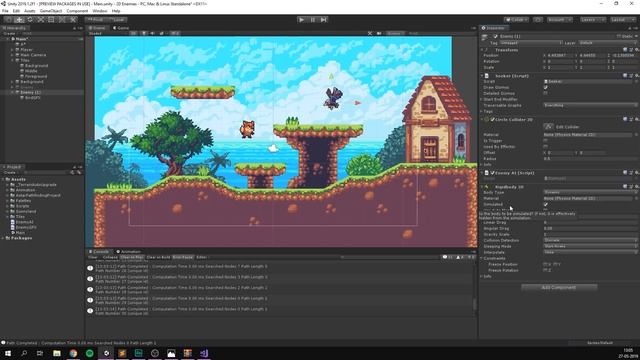 2D PATHFINDING - Enemy AI in Unity смотреть онлайн