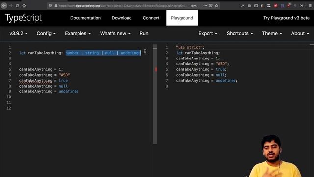 2.3 Special Datatypes - any | TypeScript for Javascript Developers смотреть онлайн