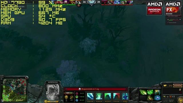 DOTA 2 on AMD RADEON HD 7730 Gameplay смотреть онлайн