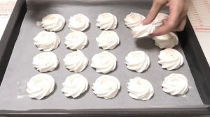 Воздушные пирожные БЕЗЕ с кремом / Fluffy MERINGUE cakes with cream/Ciasta Bezowe