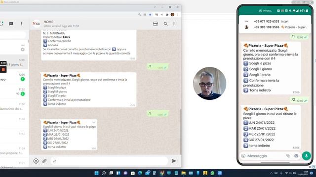 BOT per prenotare la pizza con Whatsapp смотреть онлайн