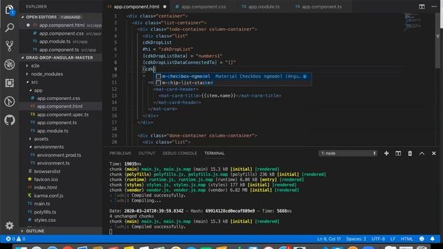 Angular drag and drop of cards using cdk. смотреть онлайн