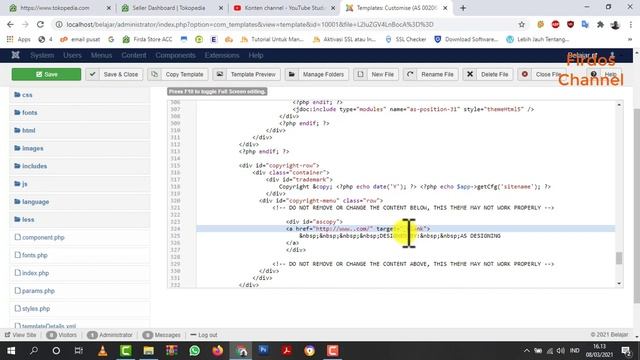 Cara Membuat Website Berbasis Joomla: Cara Mudah Edit Footer Pada Tamplate Joomla #22 смотреть онлайн