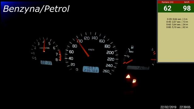 Volvo v40 2.0T 165KM 0-100 km/h - acceleration смотреть онлайн