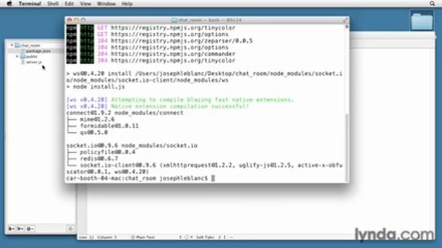 036 Messaging across sockets node.js смотреть онлайн