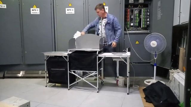 Стол для кемпинговой кухни и его обновление. Фонарь аккумуляторный самодельный и переделанный.