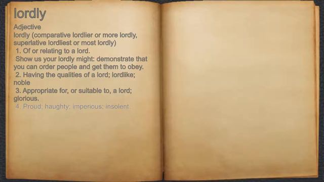 What does lordly mean? смотреть онлайн