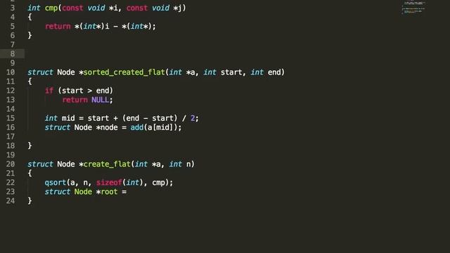 balanced tree generation from array: explanation смотреть онлайн