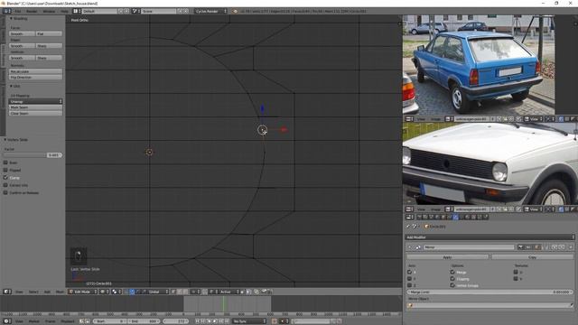Car modeling in Blender Volkswagen Polo 90 (моделирование автомобиля) Speed modeling смотреть онлайн
