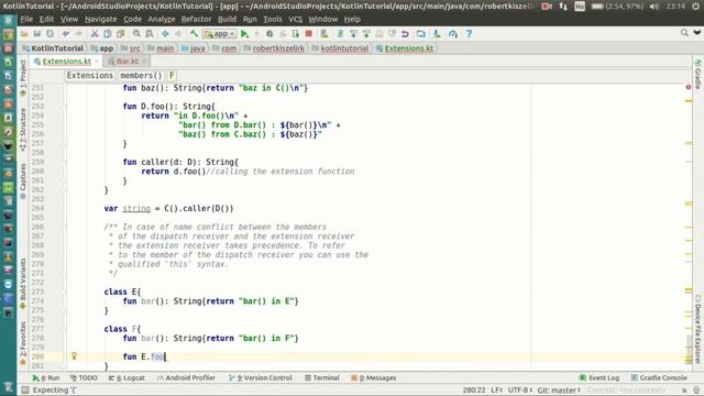Android Kotlin Tutorial #083 - Extensions - Declaring as Members смотреть онлайн