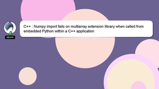 C++ : Numpy import fails on multiarray extension library when called from embedded Python within a смотреть онлайн