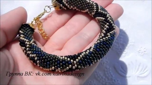 Браслет жгут из бисера - "Зелененький змей". Купить украшения недорого Донецк смотреть онлайн