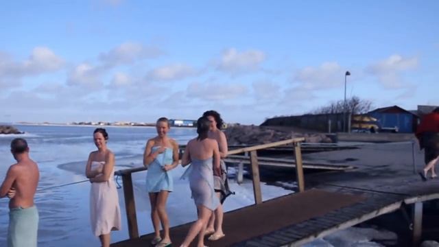 Winter Swimmers In Copenhagen