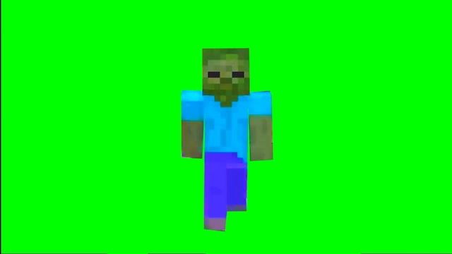 FREE Green Screen Minecraft Zombie смотреть онлайн