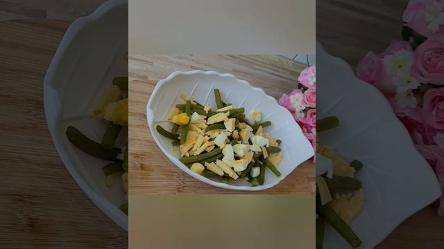 Салат с яйцом,сыром и стручковой фасолью.Рецепт от Let's Eat!Пора кушать! смотреть онлайн