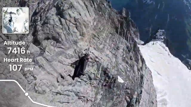 Amazfit T-Rex Ultra in Action! | Jeb Corliss Chasing Shadows Down the Eiger | Wingsuit Flying смотреть онлайн