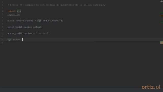 Python 3 - Receta 98: Cambiar la Codificación de Caracteres de la Salida Estándar смотреть онлайн