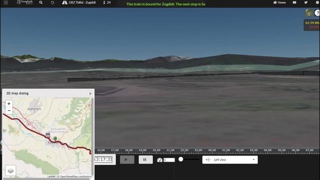 Georgian Railway simulation from Tbilisi to Zugdidi. смотреть онлайн