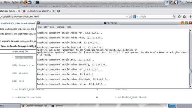 Oracle 12c Database patching on Solaris 11 смотреть онлайн
