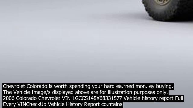 Chevy colorado vin check image chevrolet gccse vehicle histo смотреть онлайн