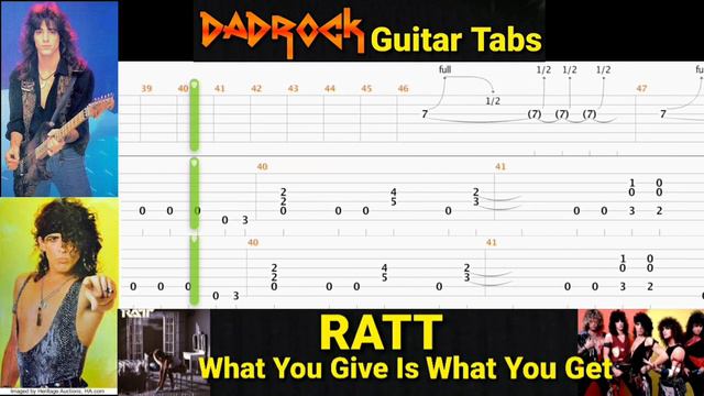 What You Give Is What You Get - RATT - Guitar TABS Lesson смотреть онлайн