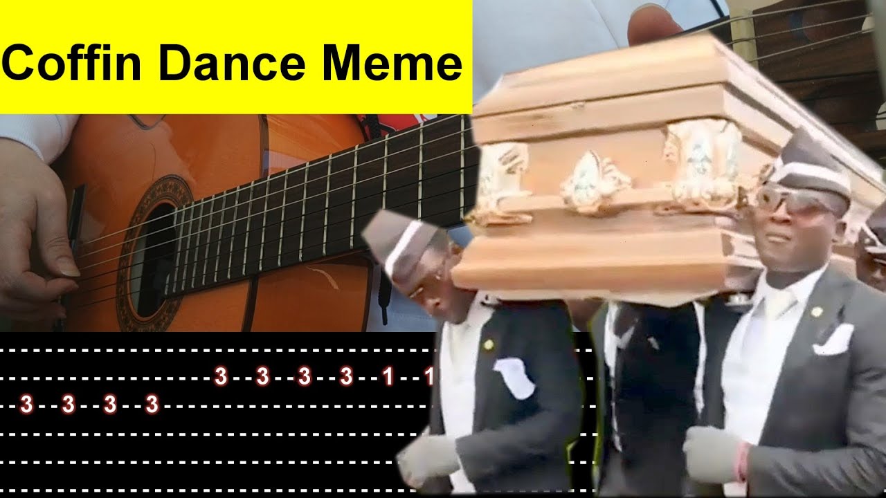 Мем Astronomia(танцующие гробовщики)на одной струне + ТАБЫ